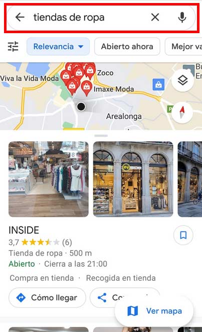 Buscar tiendas de ropa cercanas abiertas